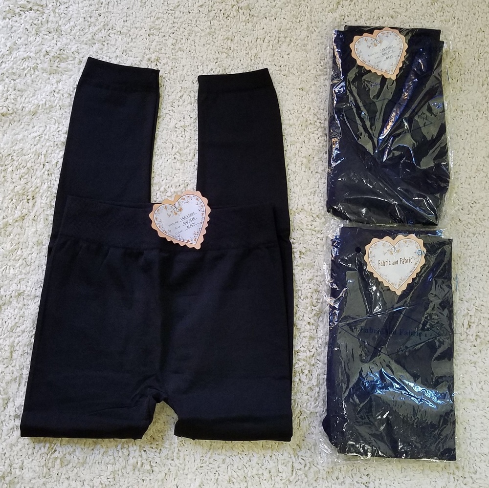 NWT SZ OS FLEECE LINED LEGGINGS BY F&F